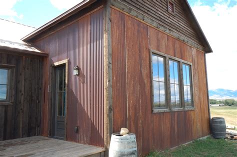 cedar and galvanized metal house|rustic metal houses exterior.